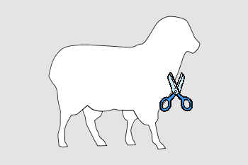 Découpez le modèle du mouton