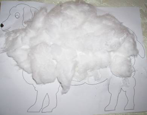Exemple de réalisaiton de mouton au coton