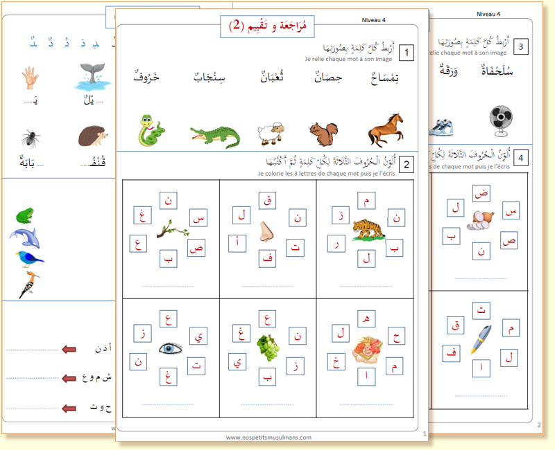révision des leçons de 1 à 10 cours d'arabe pour CP CE1 : 6 à 8 ans
